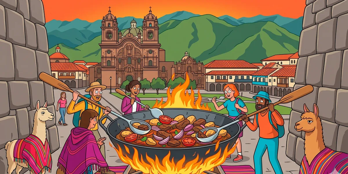 Los tejados y las montañas de Cuzco, en los Andes peruanos