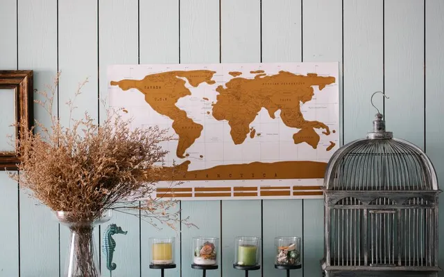 Mapa del mundo vintage (póster) para viajar - La Tienda del Viajero CholloTravel
